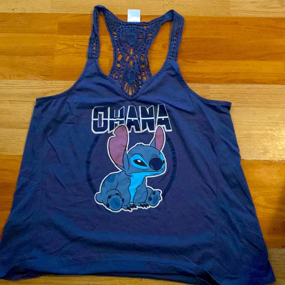 Stitch Ohana. Disney razor back tank.